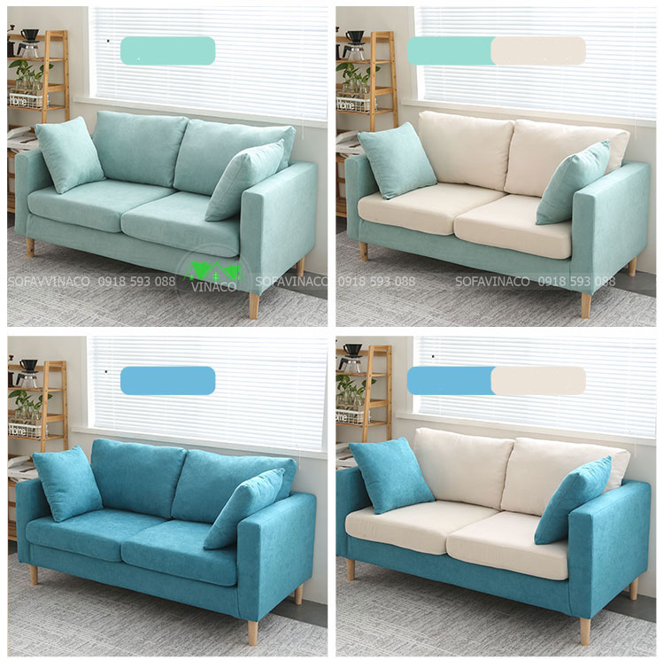Ghế sofa của Vinaco có thể cho khách hàng tự chọn màu sắc chất vải